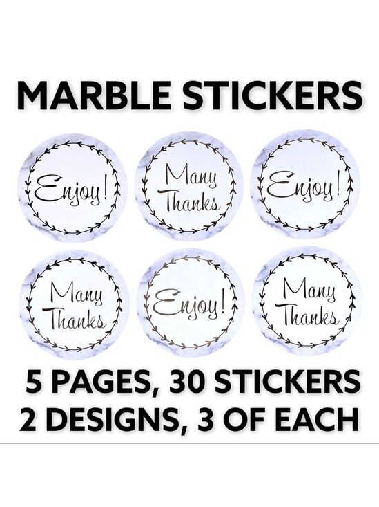 Other - 30 2.5” Marble Stickers ADD ON ONLY (PRICE IS FIRM